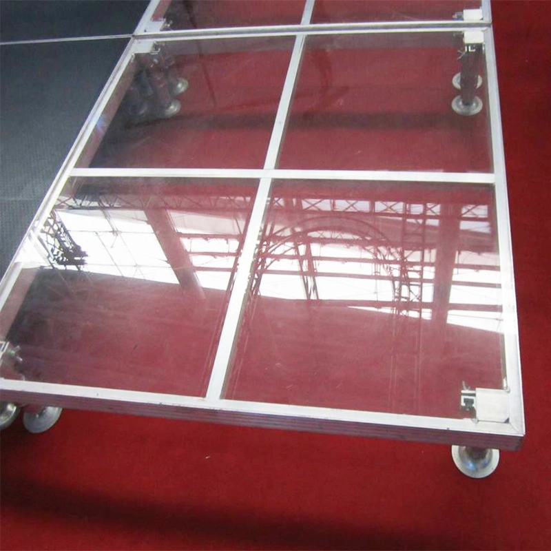 Aluminum Wedding Glass Floor Moving Stage