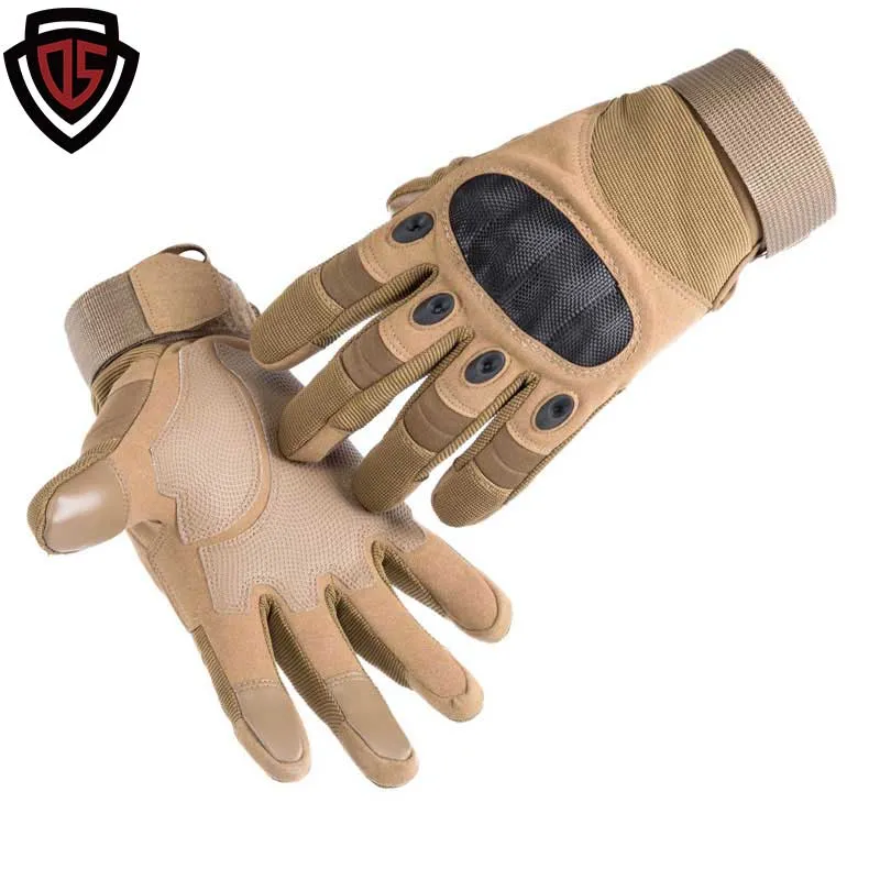 Double Safe Army Military Tactical Touch Screen Rubber Army Military Hard Knuckle Full Finger Gloves for Combat