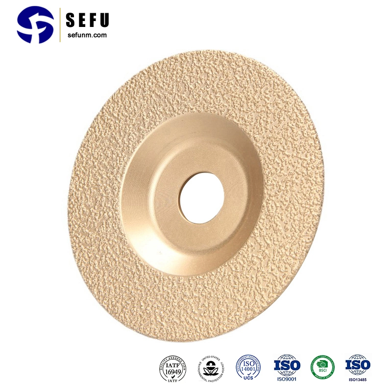 Sefu China Grinding Head Factory Vacuum Brazed Diamond Cutting Saw Blade/Diamond Tools for Granite/Marble Cutting Diamond Disc for Grinder