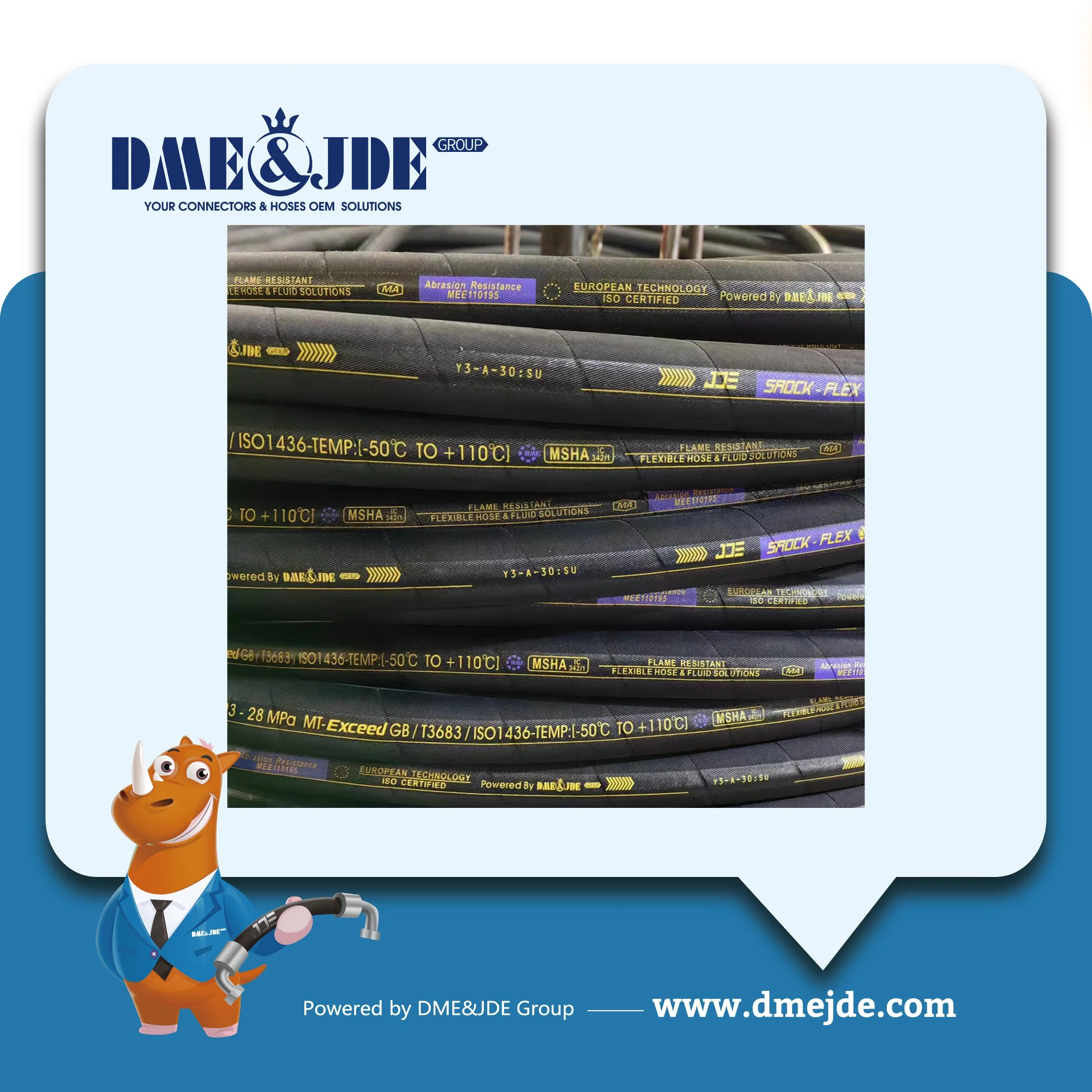 Wire Braided Hydraulic Hose with Smooth Cover R16