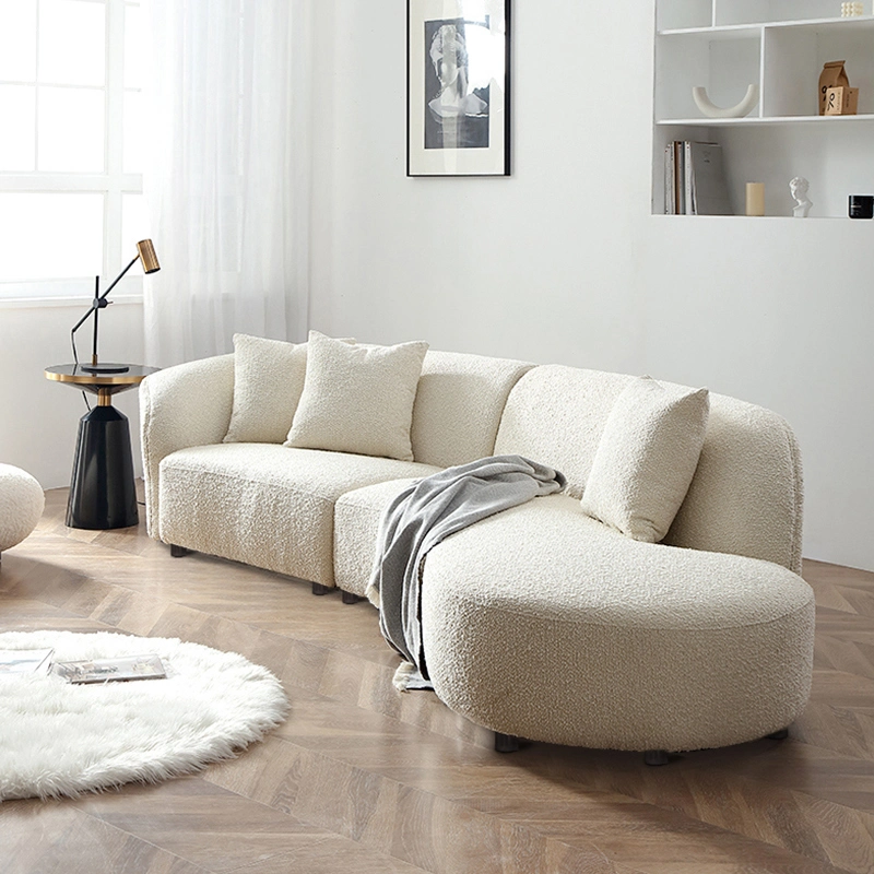 Modern Home Furniture for Villa Living Room Leather & Fabric Sofa