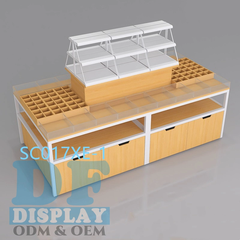 Department Store Display Furniture Cosmetic Store Makeup Display Counter Wooden Nesting Table Cosmetic Display Furniture