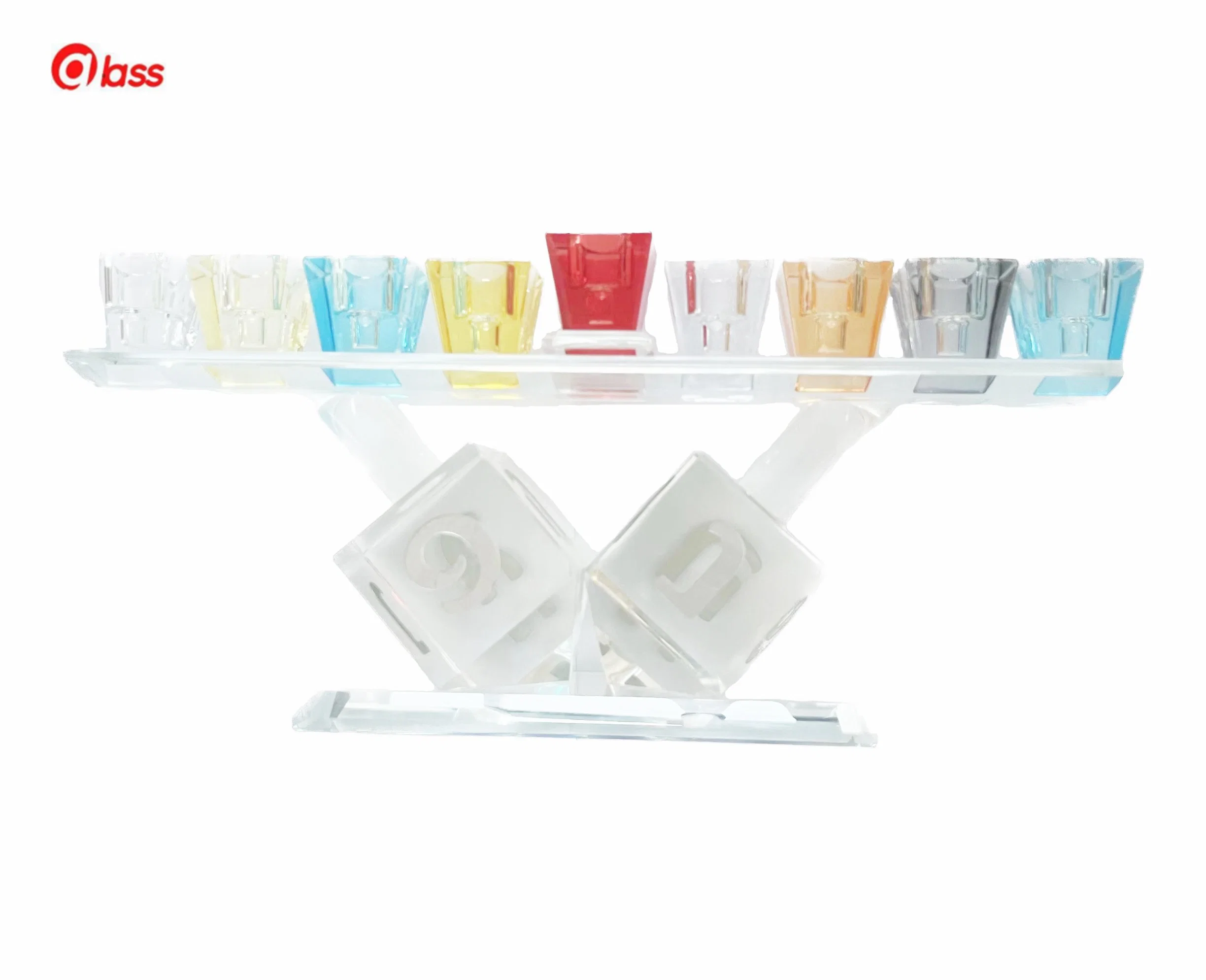 Wholesale Glass Crystal Menorah Candlestick