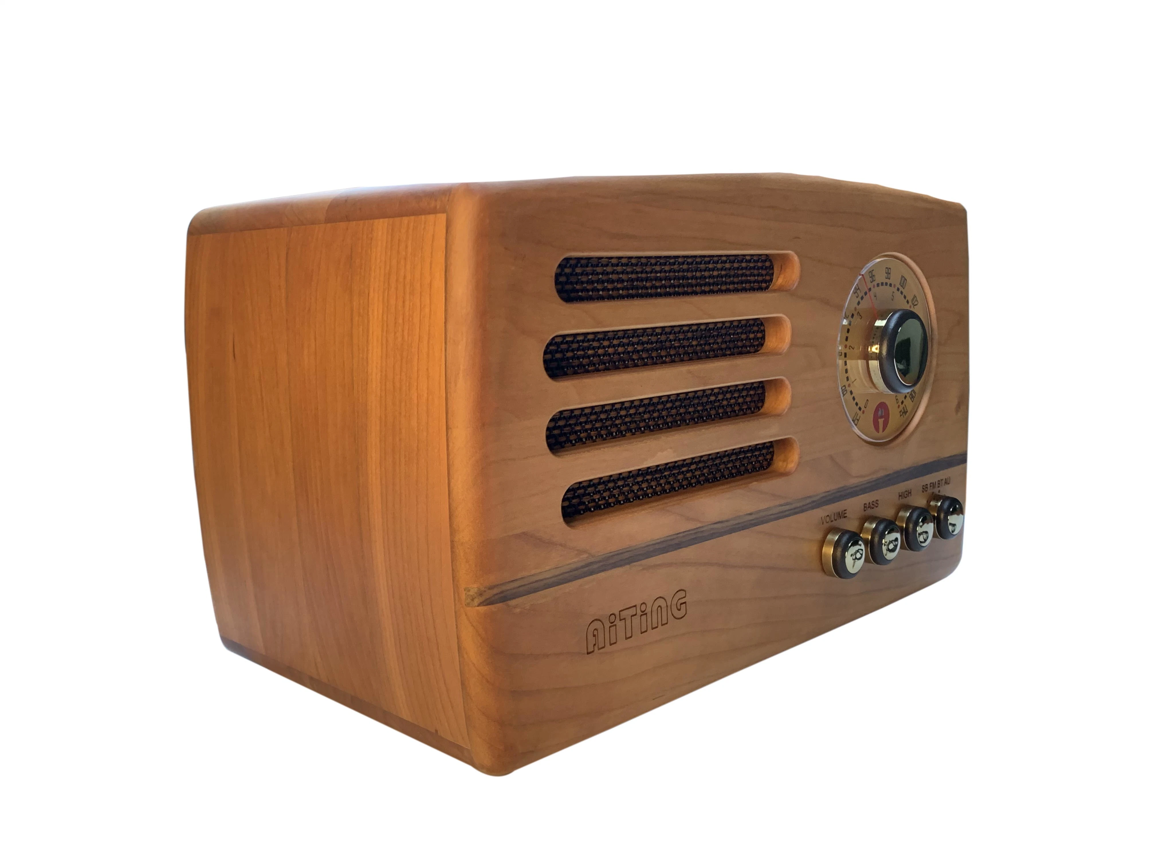 La recepción de madera portátil Mini Radio Retro Vintage