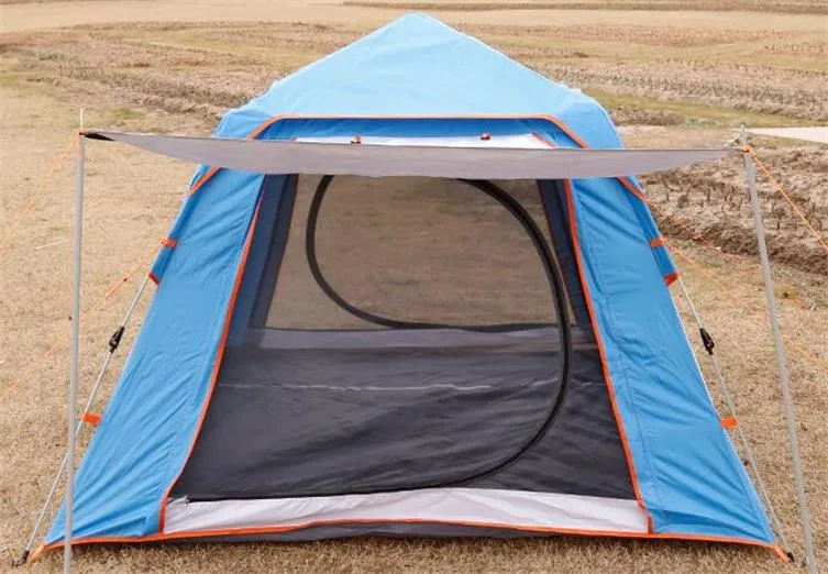 Best Outdoor Gear Easy Quick Set up 210d Double Layer Automatic Big 3-4 Person Camping Tent