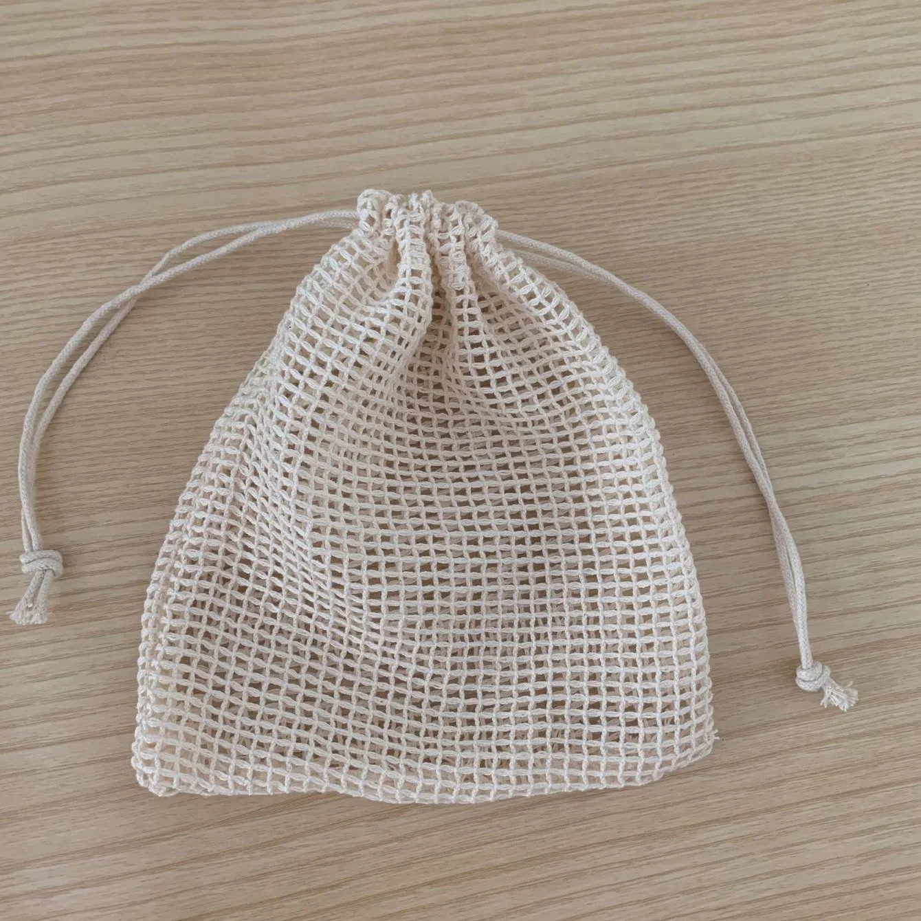 Drawing Mesh Net Organic Cotton Wash Bag Eco-Friendly Mesh Reusable Bag