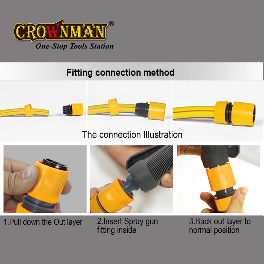 Crownman Plastic Garden 1/2" Hose Connector Quick Pipe Mender Connector