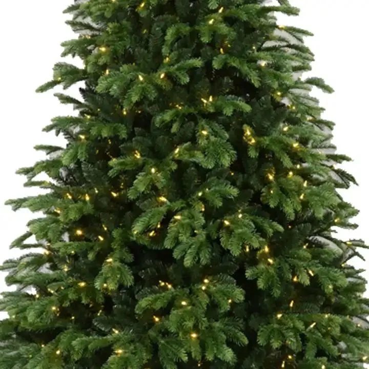 2023 New OEM&ODM Wholesale/Supplier High quality/High cost performance  Full PE PVC Mixed Artificial Christmas Tree Hinged Classic Green Prelit Xmas Tree