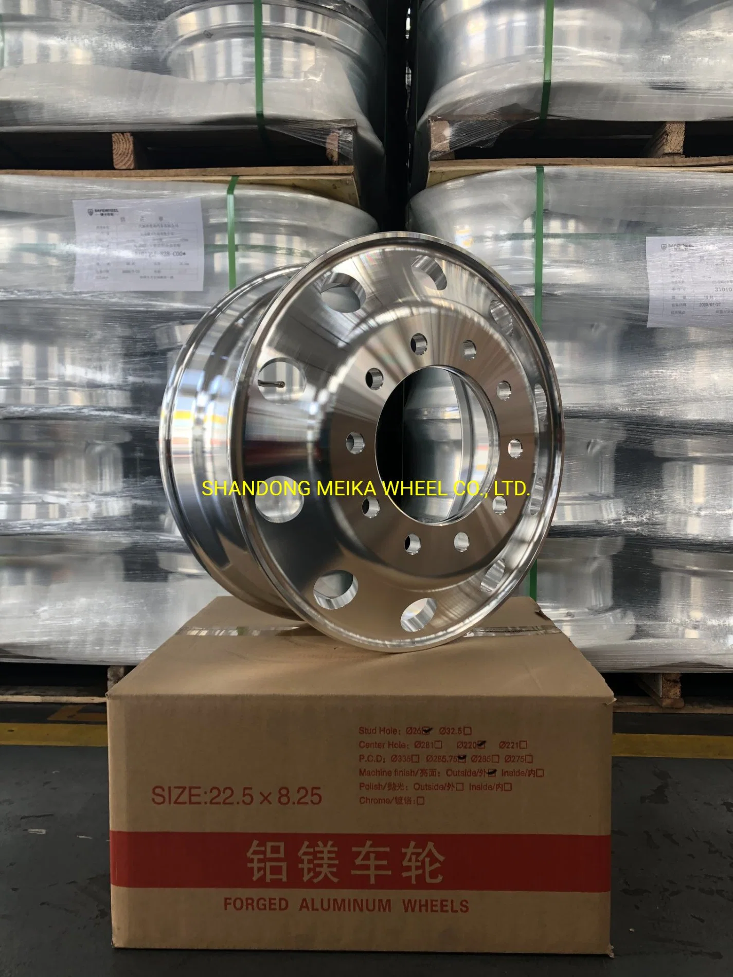 Europe, America and Africa Export Forging Aluminum 22.5X8.25 Truck Alloy Wheels Hub