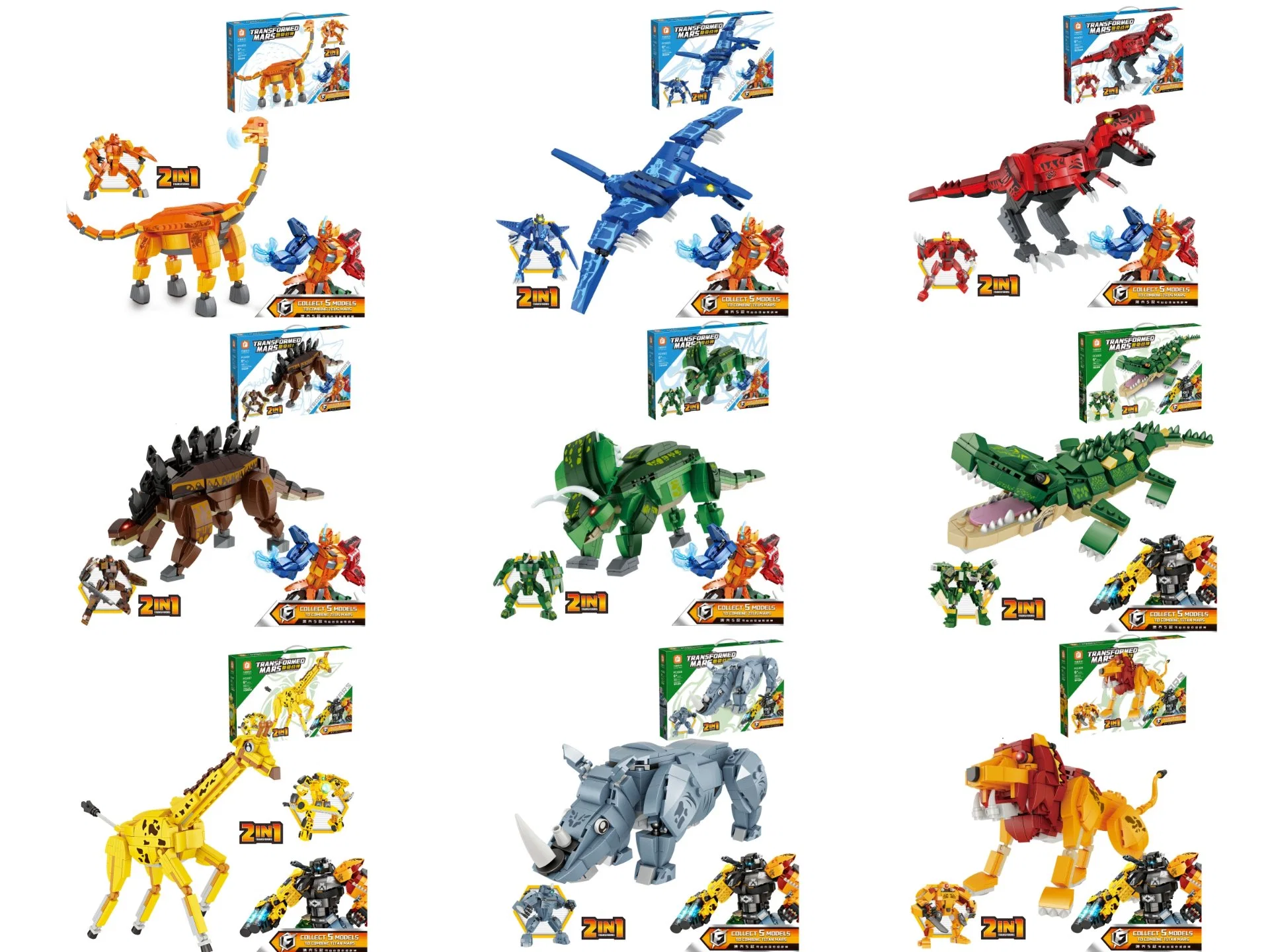 Building Block Set Changeable Combination 1078PCS