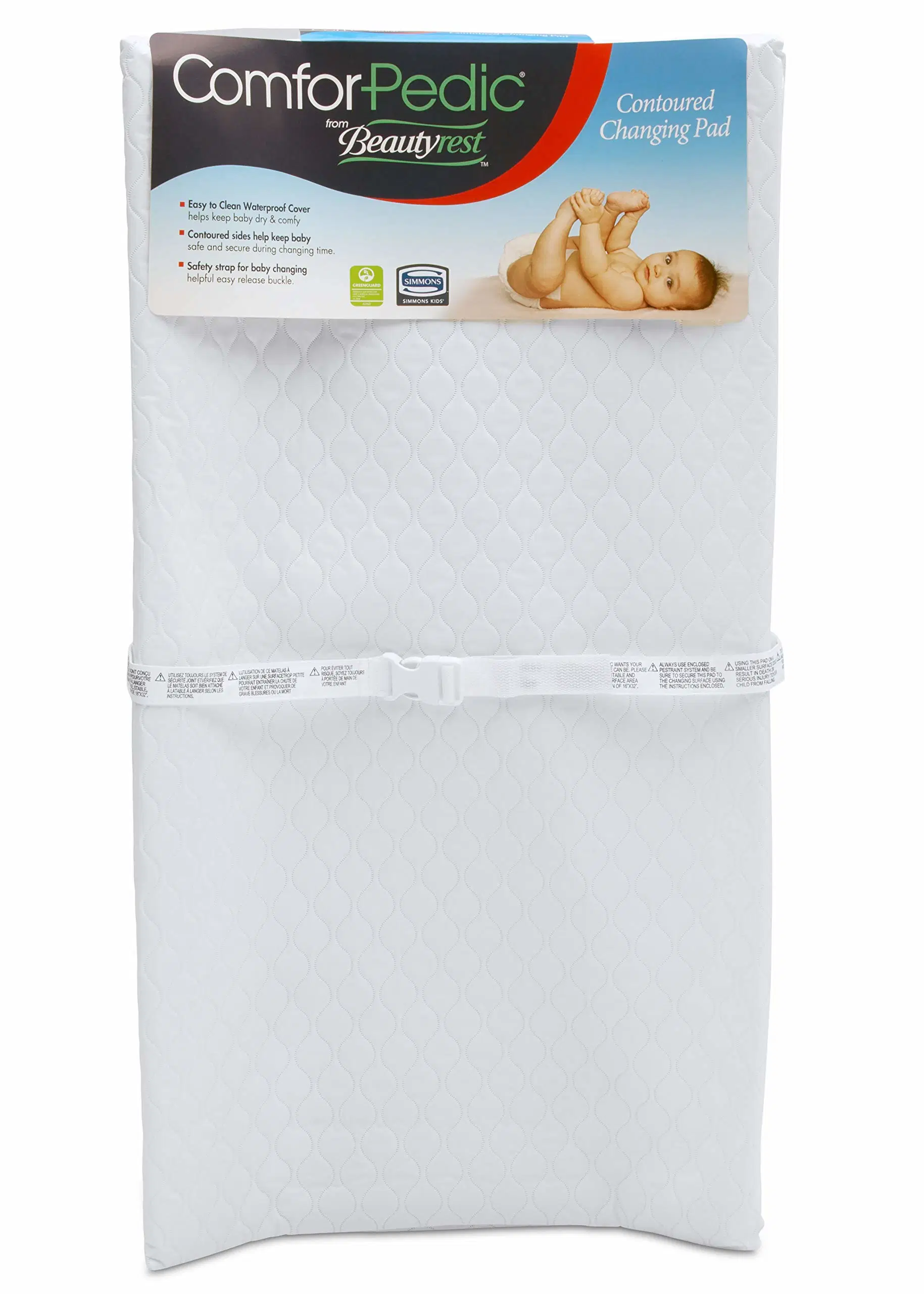 Waterproof Baby Infant Diaper Comforpedic White Changing Pad