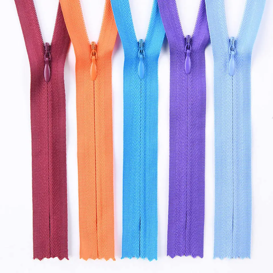 Wholesale/Supplier Factory Colorful Reversible Invisible Zipper Hidden Teeth 3# Nylon Zipper for Garments