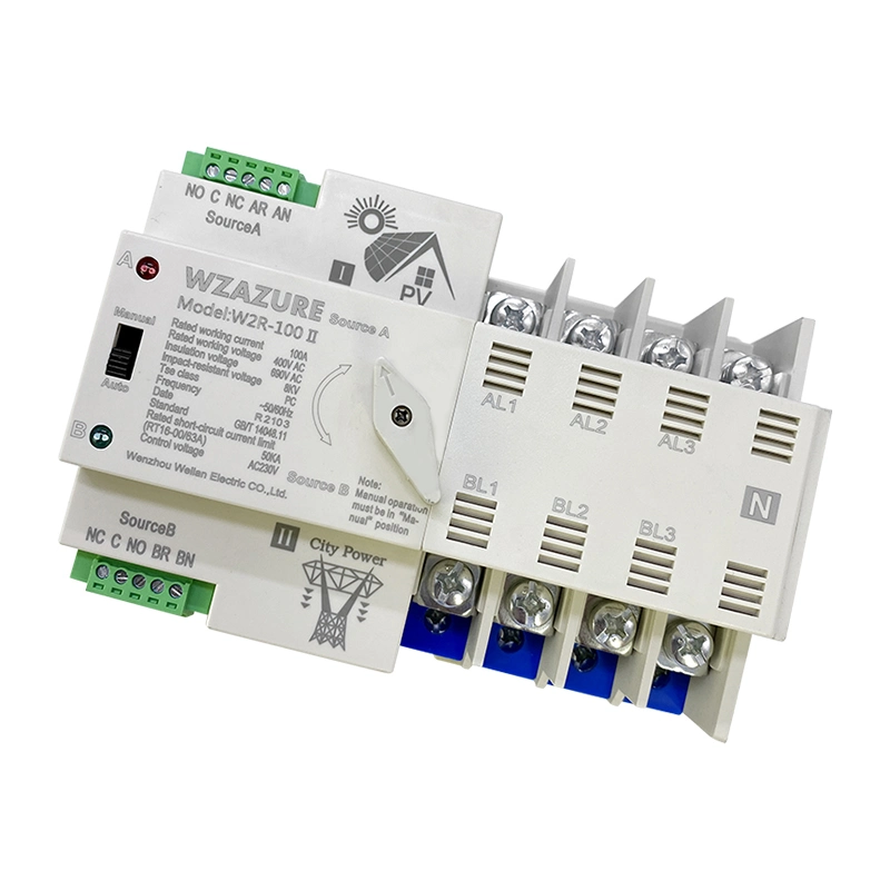 W2R Dual Power Transfer Switch Manueller oder automatischer Betrieb automatisch Umschalter Für Stromversorgung