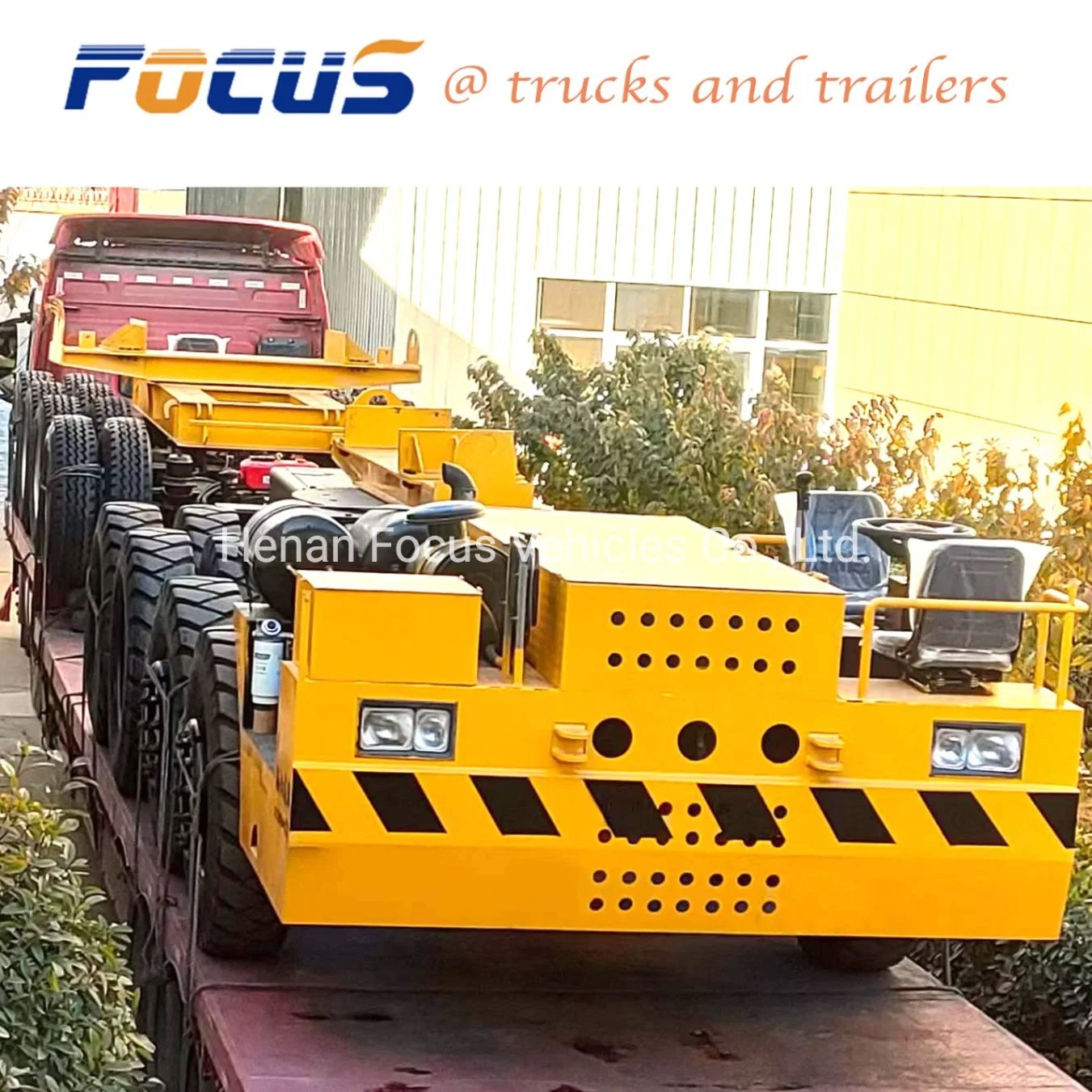 Self-Steering Beam Carrier Trailer to Transport Concrete Beams Bridge, Steel and Precast Concrete Beams