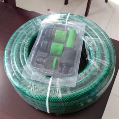 PVC Reinforced Garden Hose Pipe with Spray Gun Fittings