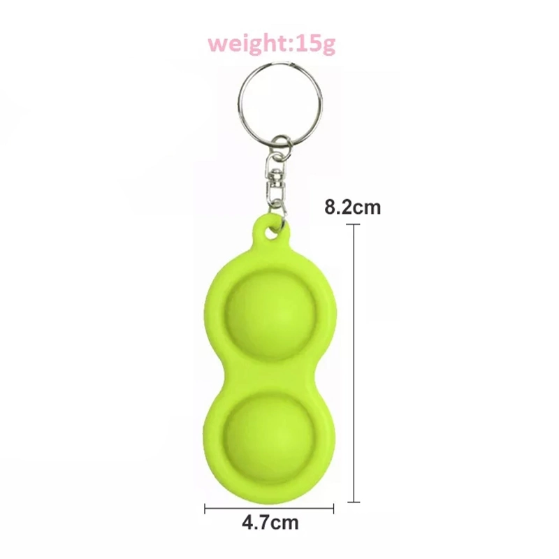 Trianing Push Pop Pop Mini Push It Bubble Fidget Toys Sensory Popper Portable Stress Relief Silicone Hand Keychain