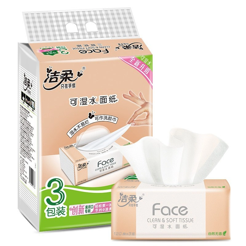 Hot Sales Unscented 120 Tissue Paper 3 Pack Facial Tissue & Serviette