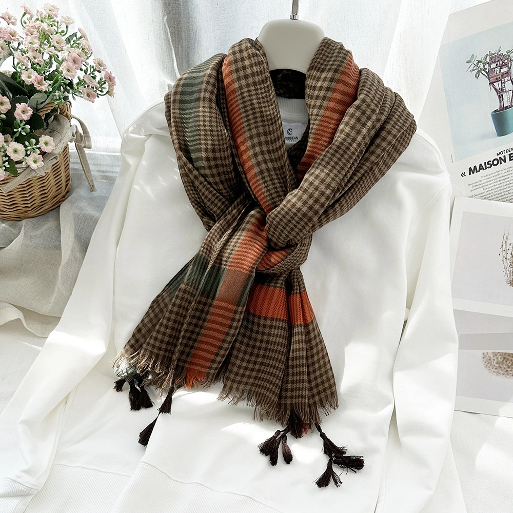 Fashion Plaid Winter Scarves for Ladies Shawls Wraps Warm