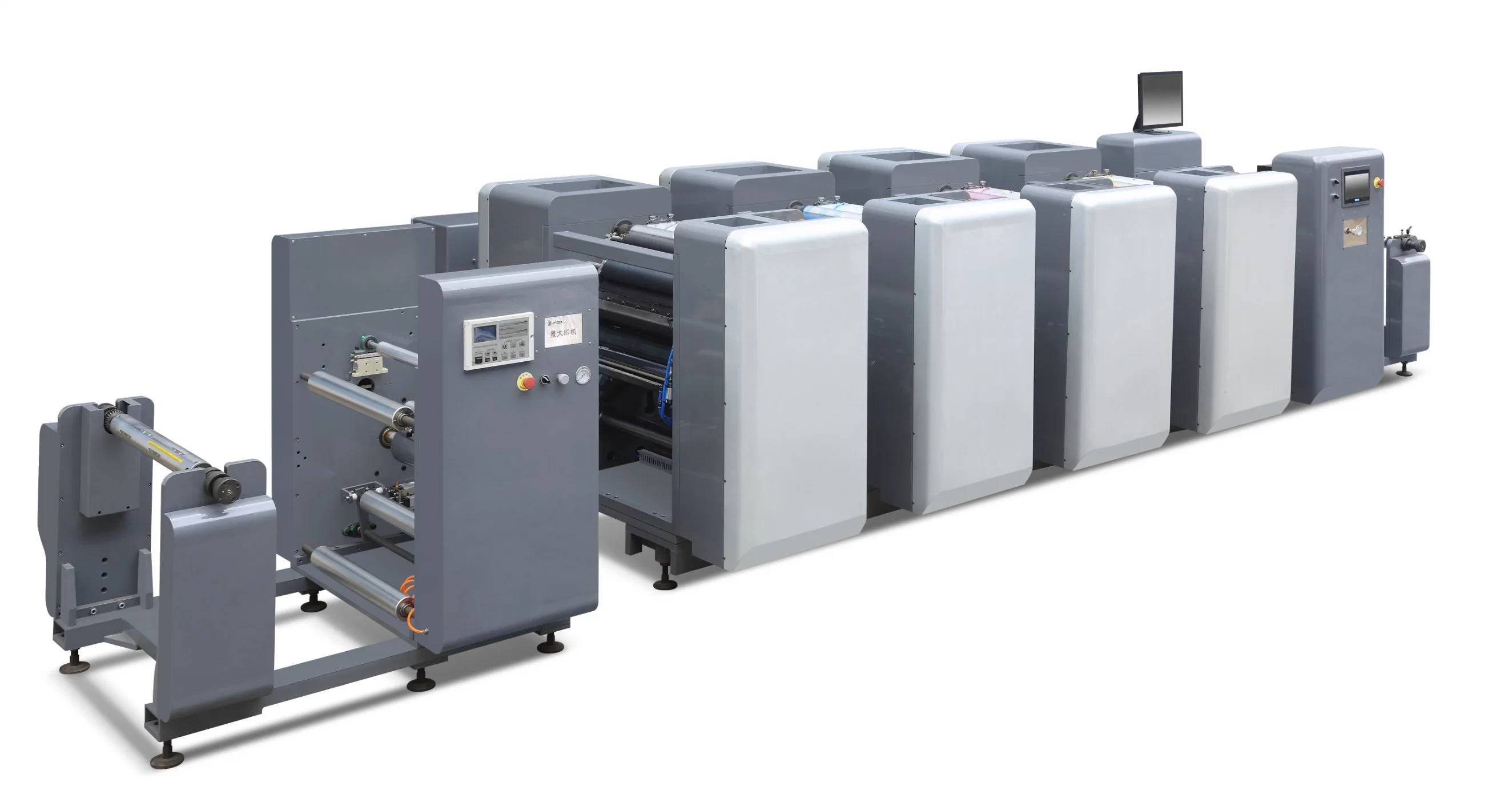 Máquina de impresión offset de cinta de embalaje de cinta satinada de Jingda China automática