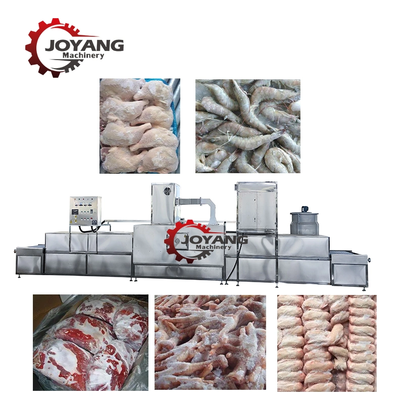 Short Time Microwave Thawing Machine Frozen Meat Shrimp Pork Beef Mutton Chicken Legs Wings Defrosting Machine Line