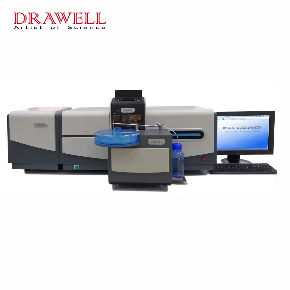 Dw-220un sistema de horno de grafito Lámpara de cátodo hueco de la espectroscopia de absorción Automic Espectrofotómetro de absorción atómica Aas