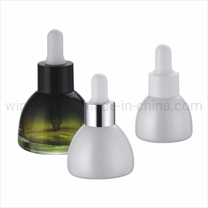 10ml 20ml 30ml Unique Shape Olive Green Glass Bottles with Black Plastic Dropper for Essnetial Oil with Pipette