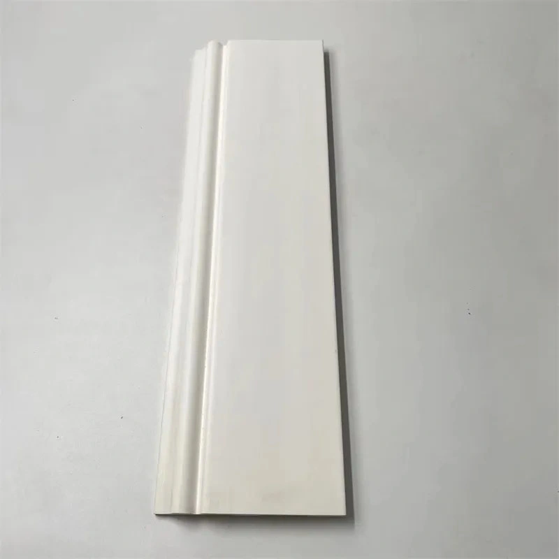 El diseño de 60mm 80mm 140 mm de poliestireno decorativa impermeable de plástico blanco de la placa base PS PS blanco Rodapié moldura rodapié