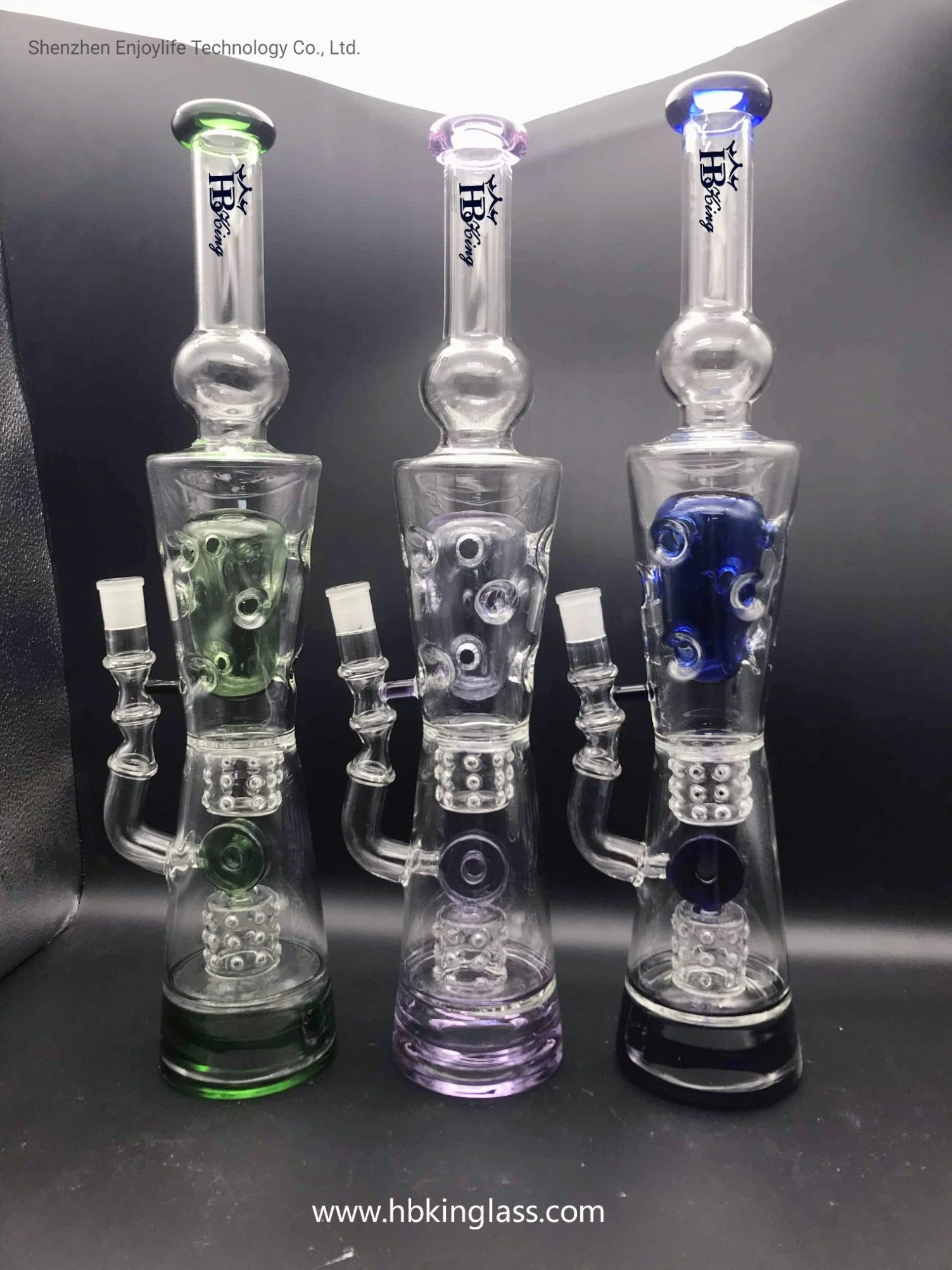 Hbking Popular Recycler Glass Water Pipes with Various Designs for Smoking