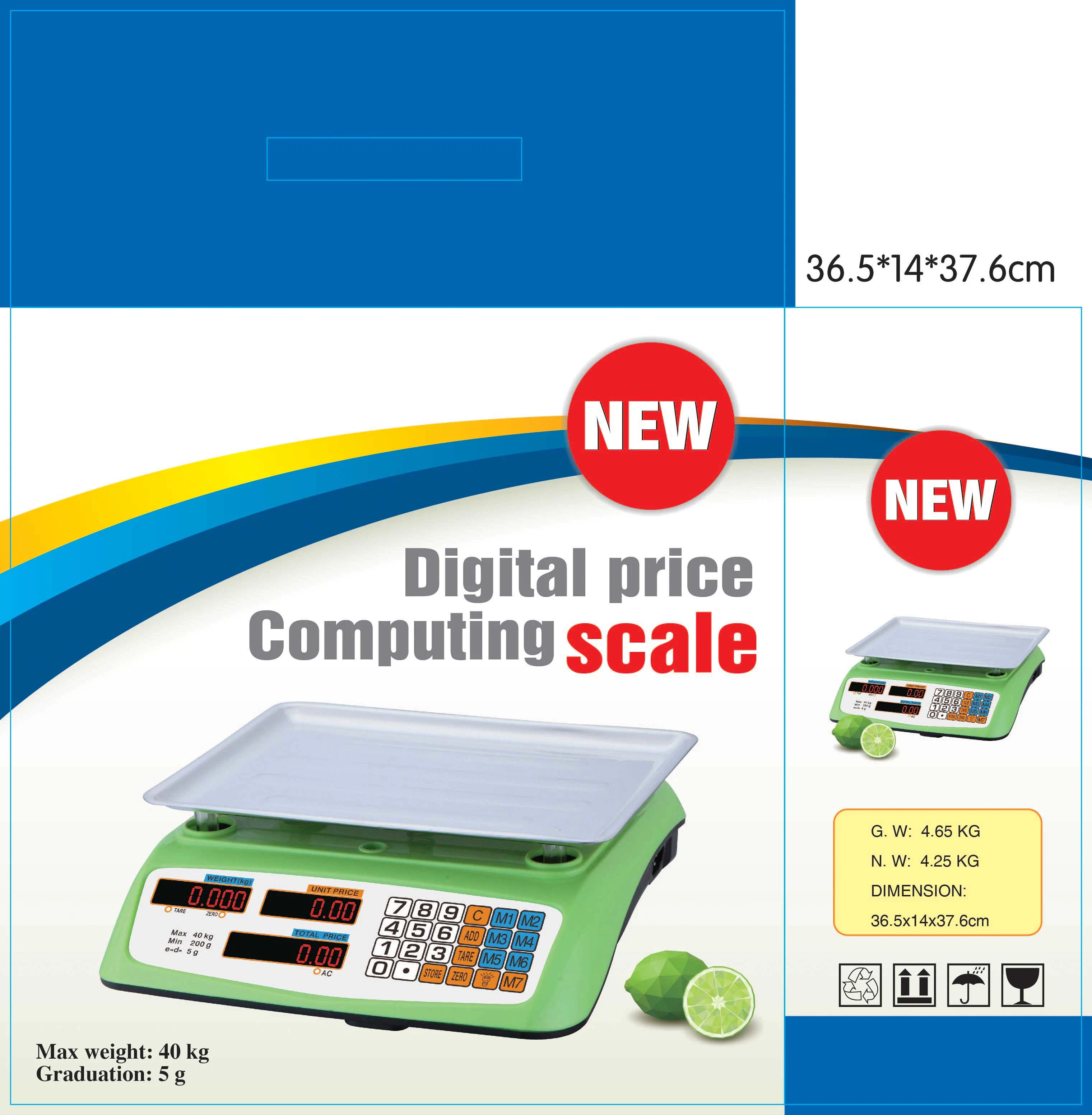 Electronic Digital Weighing Scale Price Computing Weight Scale 40kg