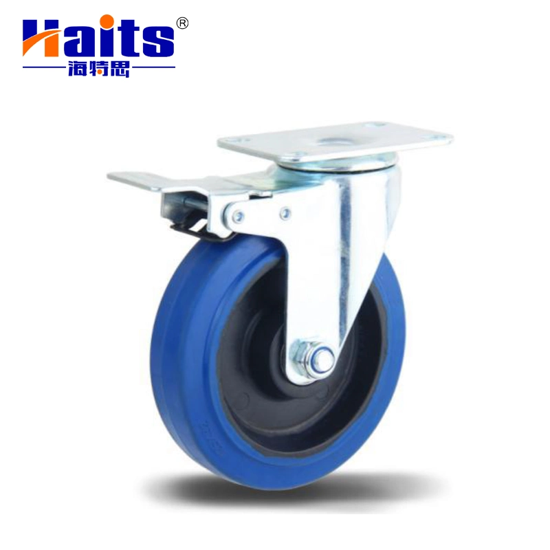 Furniture Casters 3" Flat Bottom Universal Double Brake Caster Wheel