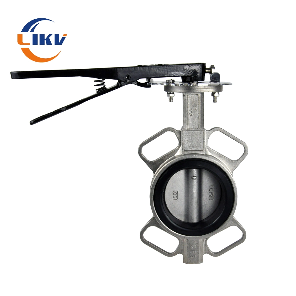 Multiple Uses Pin16 Flange DN 150 Manual Soft Seat Butterfly Valve