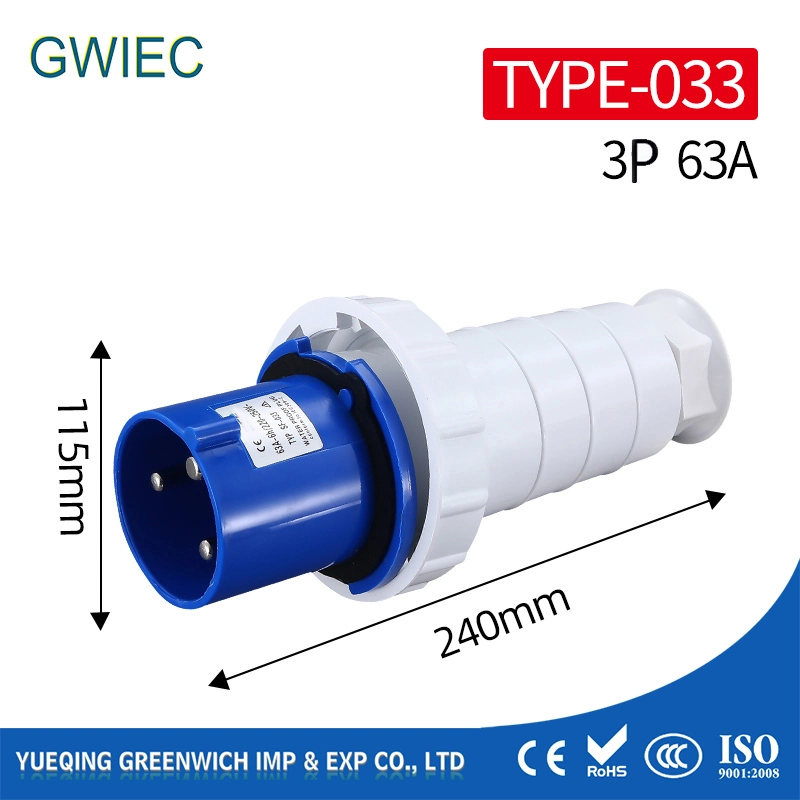 ABS PA66 Gwiec Industrial RJ45 Connector Male Female Socket 32AMP Plug with Cheap Price