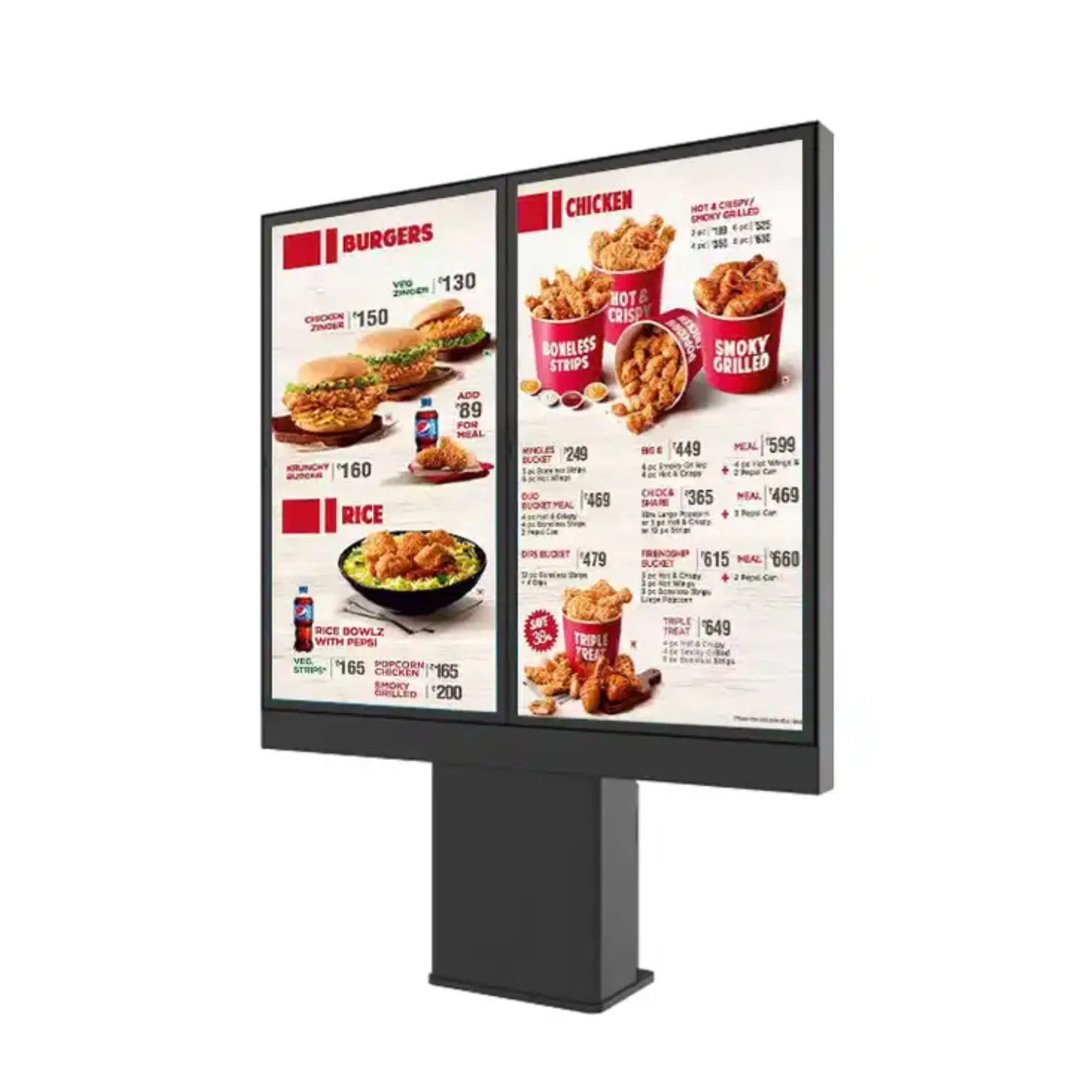 Full Screen Display Outdoor Digital Signage Advertising Player Digital Signage Outdoor Stand