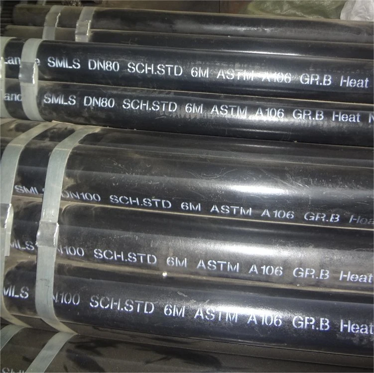 Fabricante de tubos de aço ASTM A106/A53 Gr. B Plano 40 tubo de aço carbono sem costura utilizado para oleodutos e gasodutos