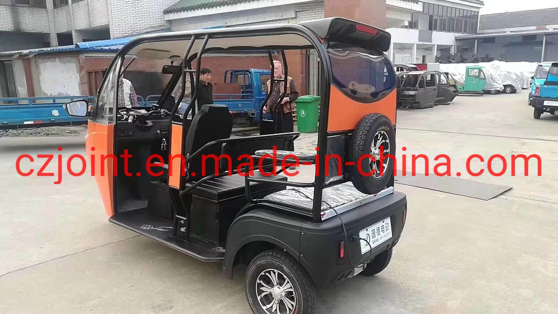 Triciclo eléctrico de pasajeros de tres ruedas Marca OEM de rickshaw eléctrico