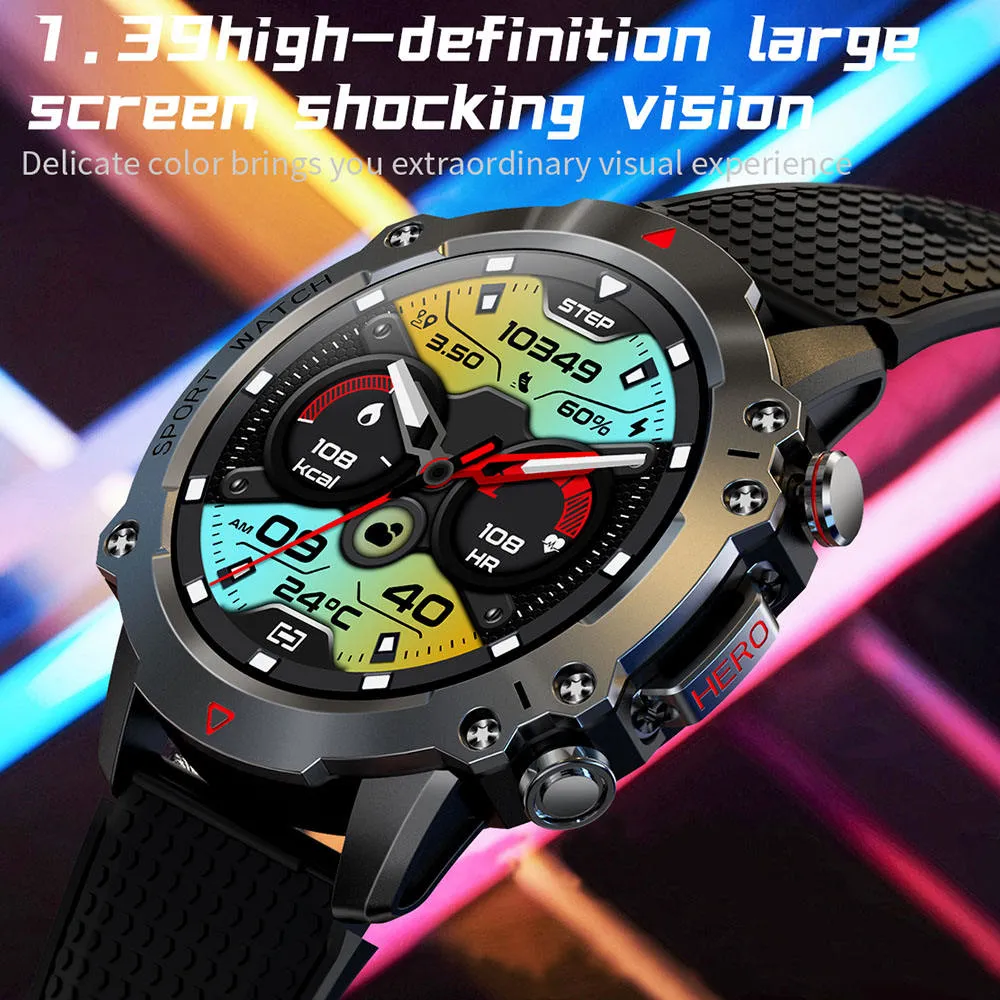 2023 Men's Sports Watch Wholesale/Supplier Bt Call Smart Watch Ring Kr10