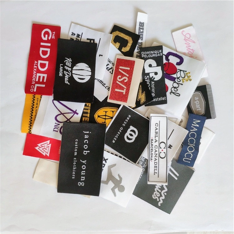 Custom Private Clothing Brand Personal Logo Good Quality Print Woven Labels for Clothing