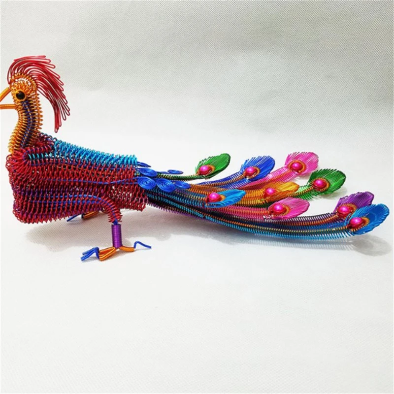 Hot Sale Birthday Gifts & Crafts Aluminum Wire Peacock Craft