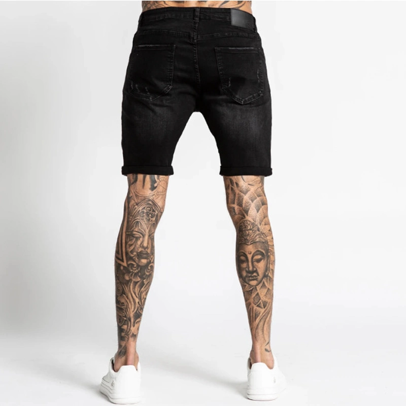 Denim-Shorts mit Stretch und Rissen (CFJPM004)