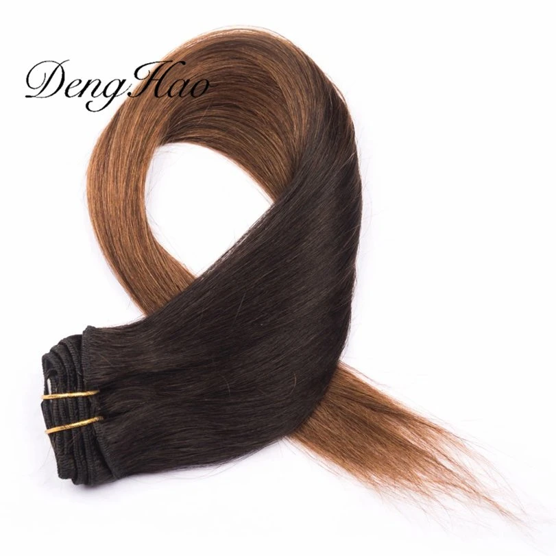 Factory Best Quality 100% Human Remy Hair Clip in Hair Extensions