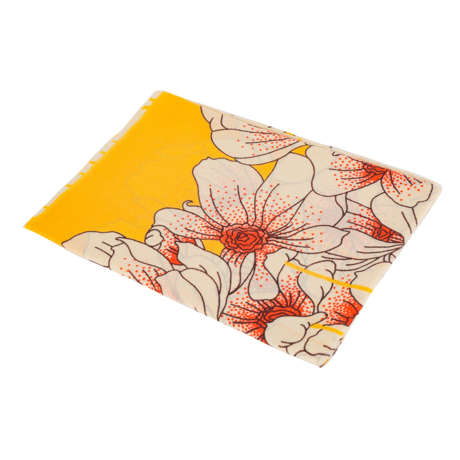 Foulard en laine mérinos 100% imprimé sur mesure pour dames avec des franges de cils.