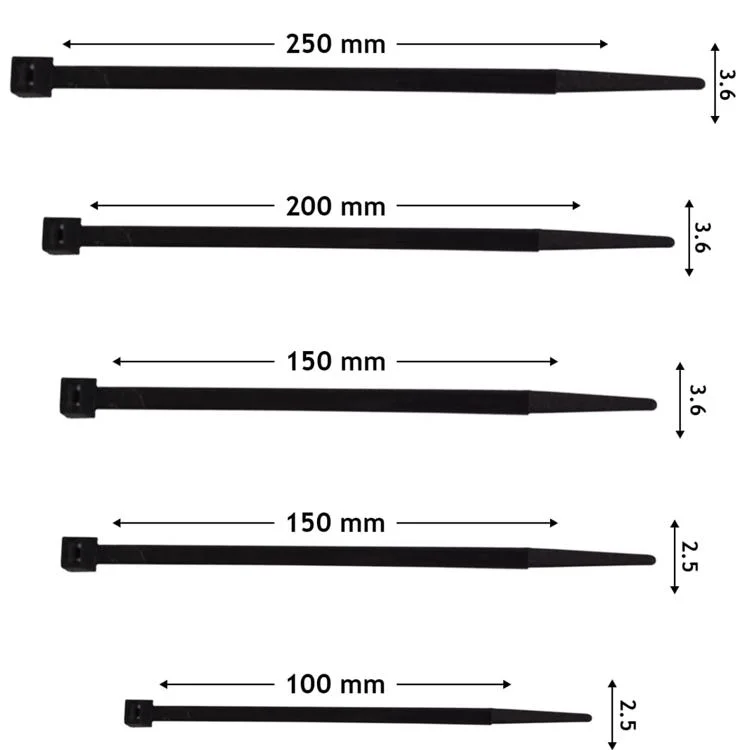 Bridas de nylon de alta calidad de fábrica con marcadores de cable de color Bridas de plástico con RoHS