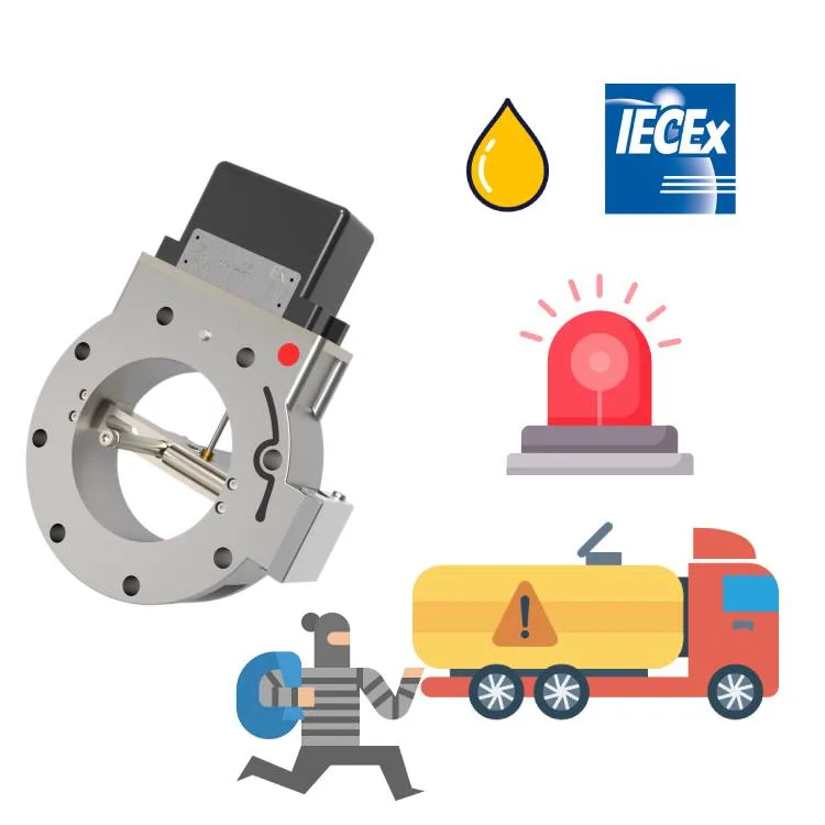Depósito de gasóleo de descarga de camiones autorizó a abrir el bloqueo de la válvula de GPS ATEX