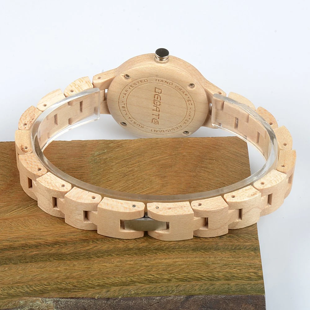 New Design Factory liefert direkt Perlmutt Dial diffenent Uhr Mit Holzgesicht