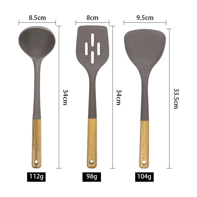 Custom Wholesale/Supplier 3 Pieces Nonstick Cook Silicone Utensils