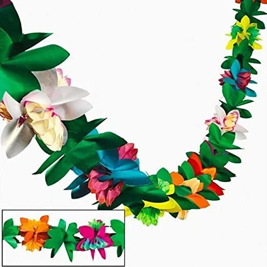 Wholesale/Supplier High quality/High cost performance  Carnation Four Leaf Clover Hanging Tissue Paper Flower Garlands