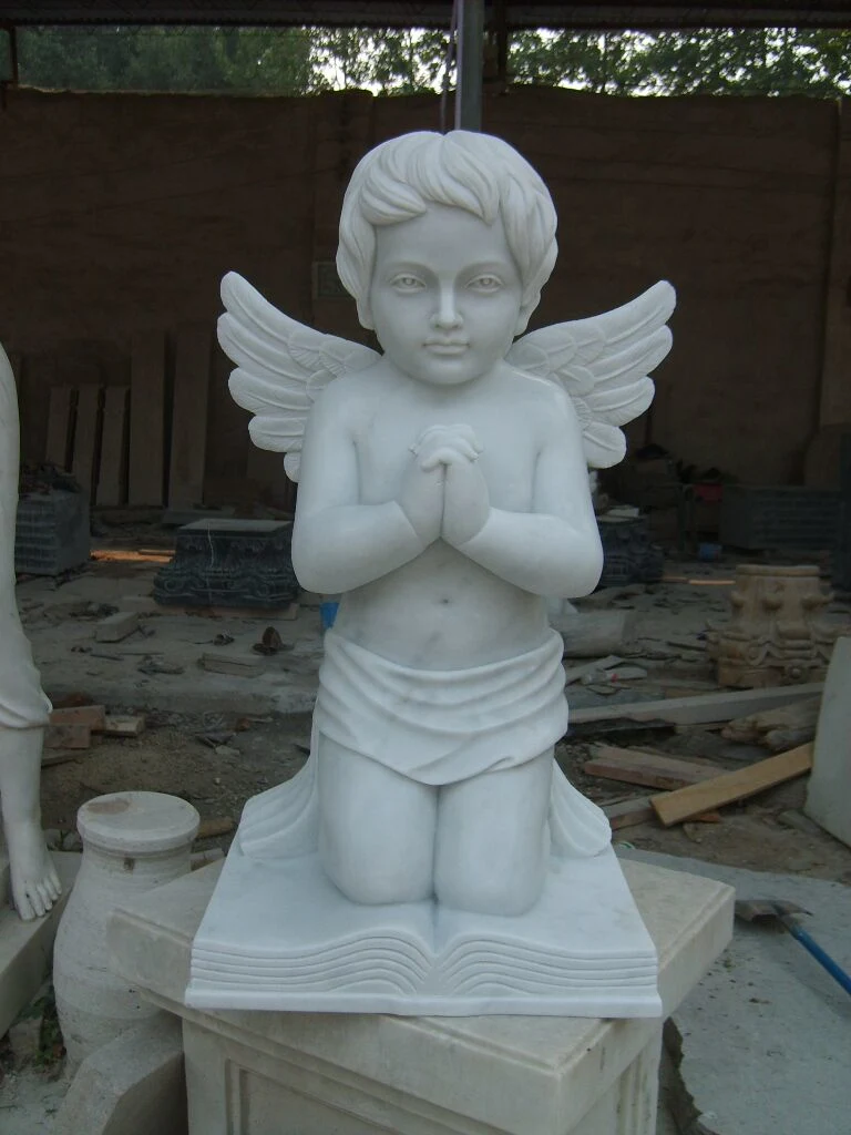 Escultura de Ángel tallado Granite Memorial Monumentos