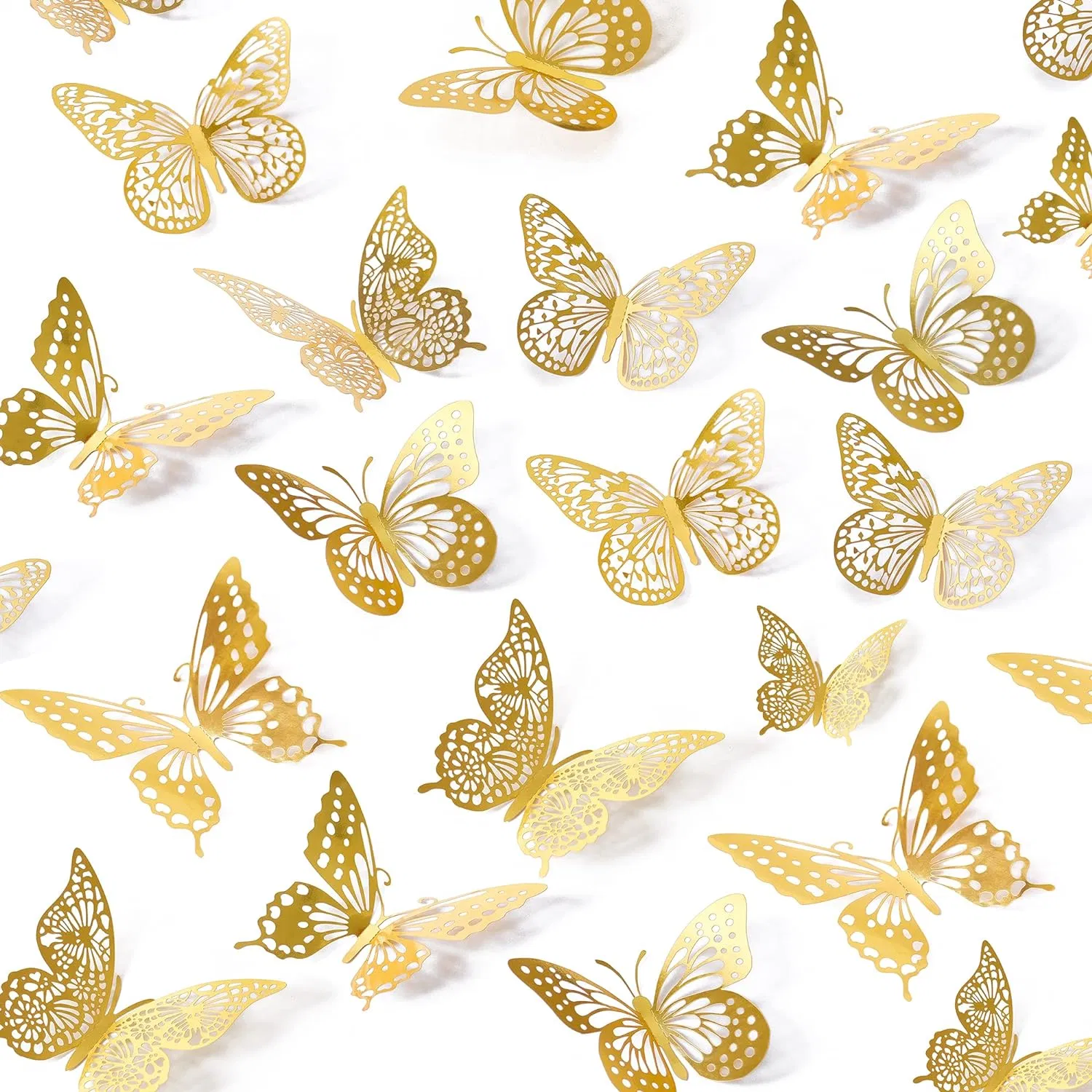 Removable Stickers Removable Stickers Birthday 3D Butterfly Wall Decor