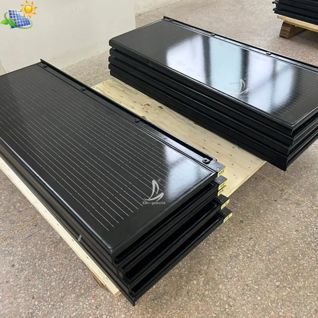 Mayorista de fábrica del techo negro plaqueta BIPV Personalizar 87W Teja Solar