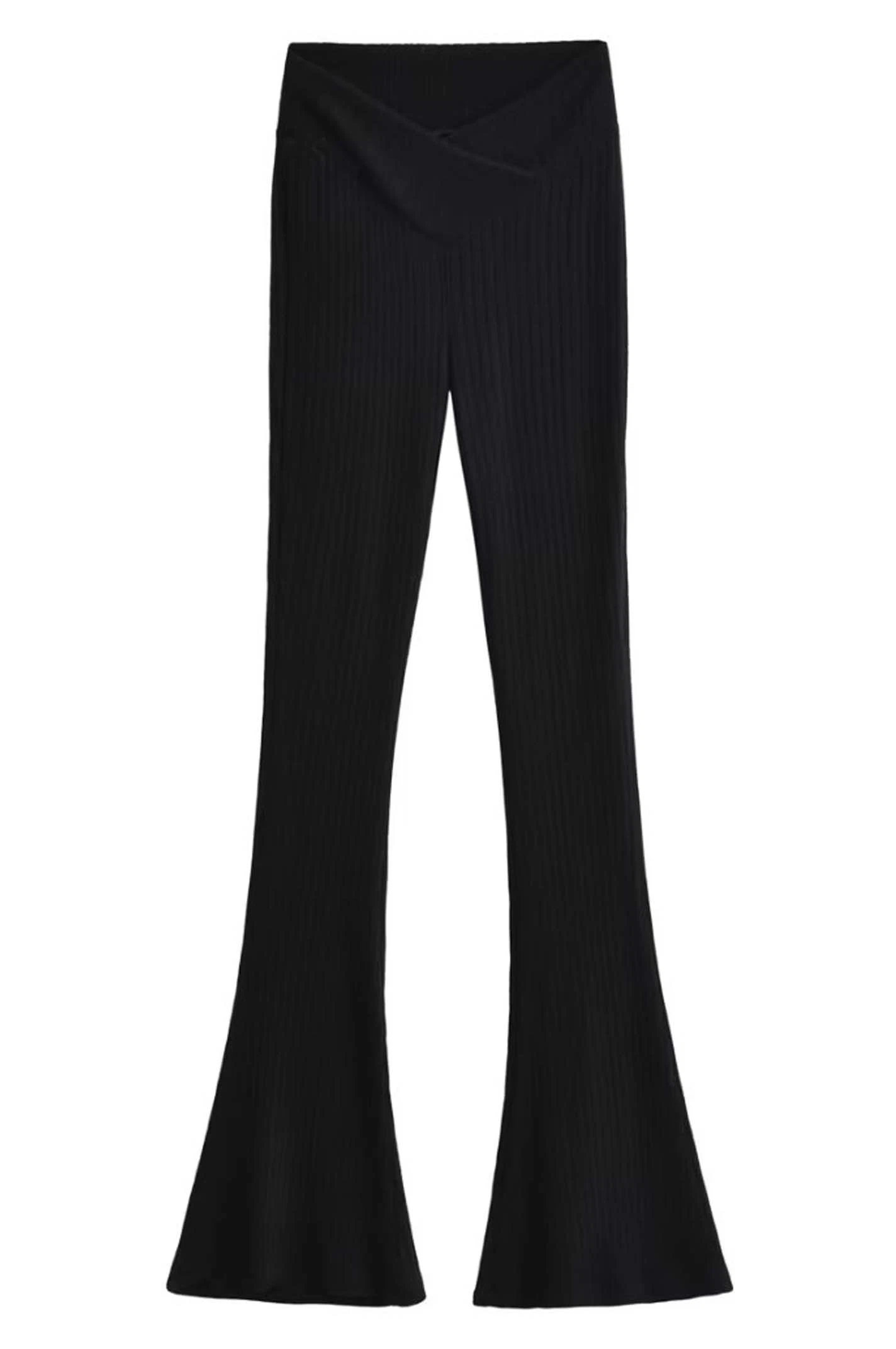 Fast Delivery Women's American Style Nostalgic Clothing Elastic Waist Flare Leg Palazzo Long Pants